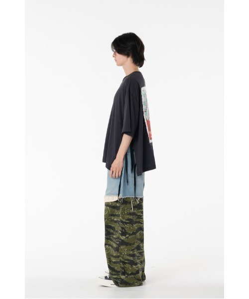 DISCOVERED（ディスカバード）の「KIRIBARI S/S TEE（Tシャツ/カットソー・メンズ・ブラック/ホワイト・LARGE/SMALL）」の5枚目の写真