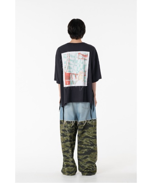 DISCOVERED（ディスカバード）の「KIRIBARI S/S TEE（Tシャツ/カットソー・メンズ・ブラック/ホワイト・LARGE/SMALL）」の6枚目の写真