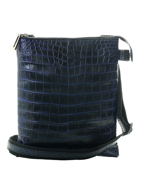 sankyo shokai（サンキョウショウカイ）の「クロコダイル 本革ショルダーバッグ（ショルダーバッグ・レディース・ホワイト×ブラック/ブラック×ホワイト/ブラック×ブルー/ブラック×シルバー/ブラック系/ブルー系/ブラック/オフホワイト・FREE）」の16枚目の写真
