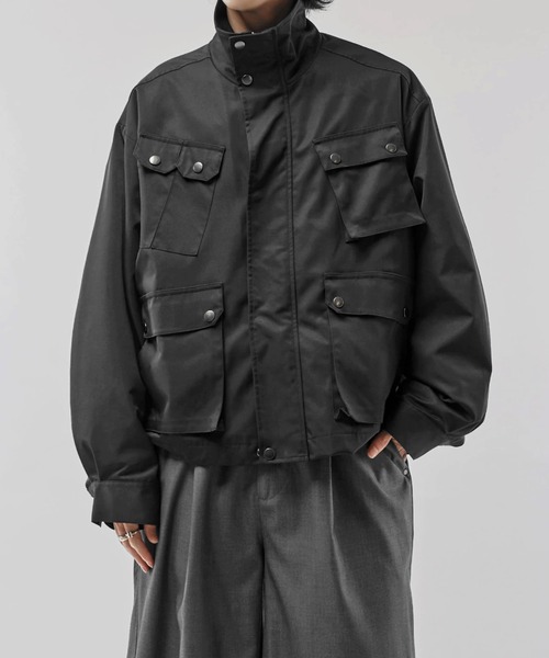 Lui's（ルイス）の「【Neucon/ニューコン】マルチポケットテックスタンドオーバーブルゾン（ブルゾン・メンズ・グレー/ブラック・2/1）」の22枚目の写真