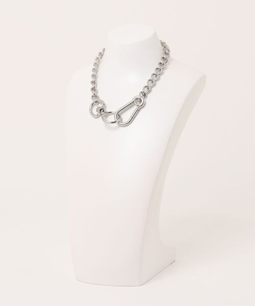 SPINNS(スピンズ)の「【40cm】シルバーチェーンネックレス/カラビナフック付き/ユニセックス対応(ネックレス・メンズ・シルバー・ONESIZE)」の2枚目の写真
