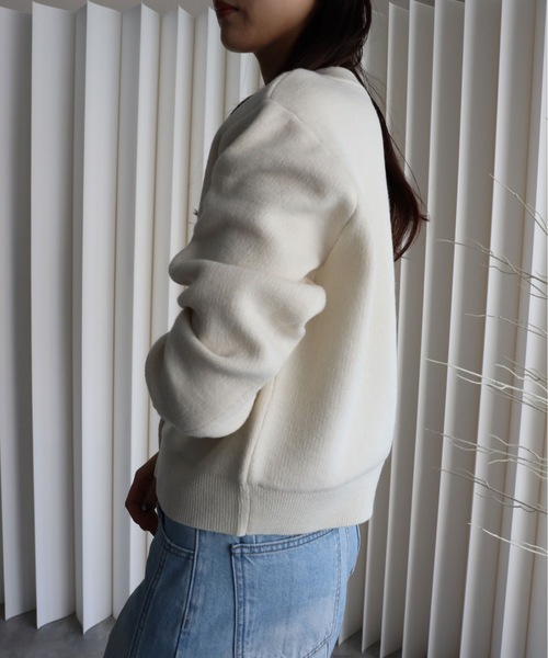 YENNA（イェンナ）の「ダブルフェイス金釦カーディガン / コーディガン（カーディガン/ボレロ・レディース・テラコッタ/アイボリー/グレー/ブラック/ブルー/ブラウン/グリーン/ベージュ・FREE）」の16枚目の写真