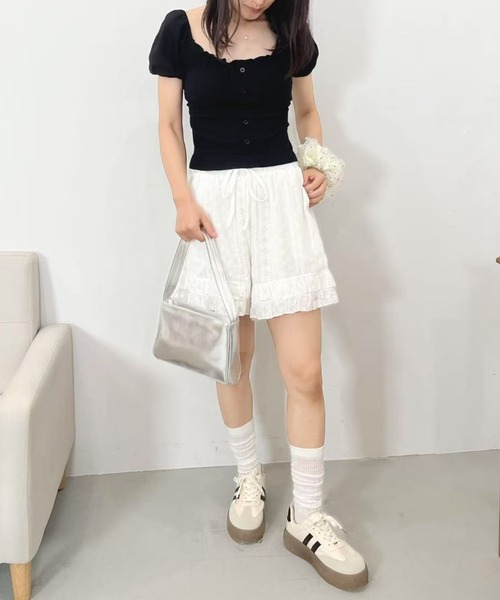 mebole（メボレ）の「コットンレースショートパンツ（その他パンツ・レディース・ホワイト・FREE）」の14枚目の写真