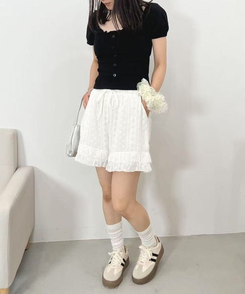 mebole（メボレ）の「コットンレースショートパンツ（その他パンツ・レディース・ホワイト・FREE）」の12枚目の写真