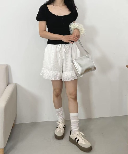 mebole（メボレ）の「コットンレースショートパンツ（その他パンツ・レディース・ホワイト・FREE）」の17枚目の写真