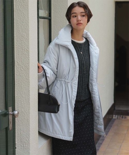 ブラックダウンジャケット ウエストドローストリング付き セール】≪直営店限定≫WEST DRAWSTRING DOWN JACKET/ ウエストドロー