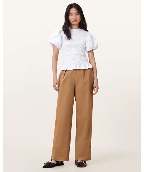 ALLSAINTS(オールセインツ)の「POPPY BROWN CHINO TROUSERS | POPPY ブラウン チノ トラウザー(チノパンツ・レディース・ブラウン系その他・4/6/8/10)」の1枚目の写真
