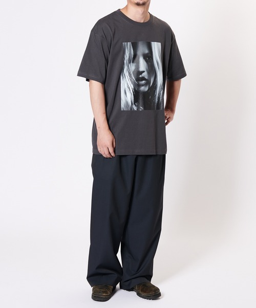 鬼フェード BIOTOP × Kate Moss フォト Tシャツ 黒 XL BIOTOP(ビオトープ) / 25SS vol.2【Kate Moss by David Sims
