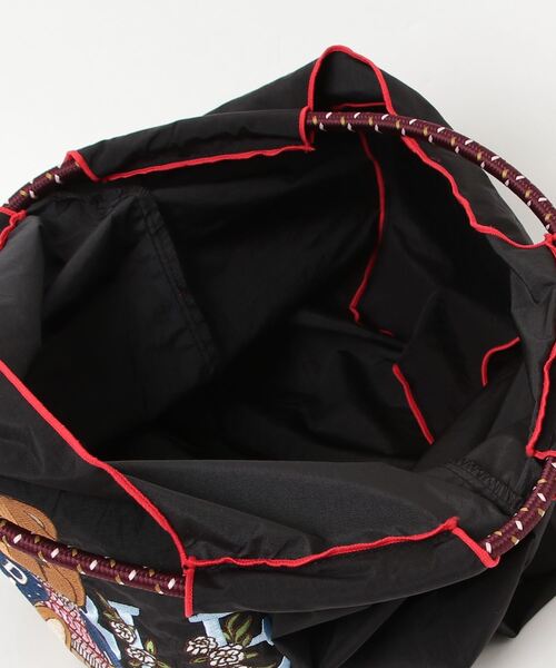 DOUBLE STANDARD CLOTHING（ダブルスタンダードクロージング）の「Ball&Chain / フラワーベア ショッピングバッグ（エコバッグ/サブバッグ・レディース・ブラック・FREE）」の2枚目の写真