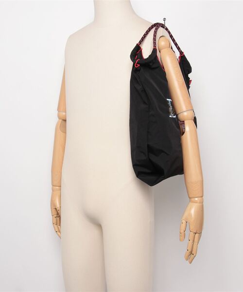 DOUBLE STANDARD CLOTHING（ダブルスタンダードクロージング）の「Ball&Chain / フラワーベア ショッピングバッグ（エコバッグ/サブバッグ・レディース・ブラック・FREE）」の4枚目の写真