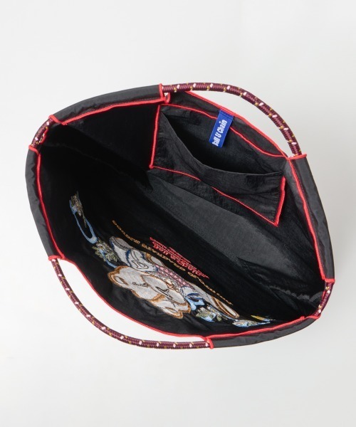 DOUBLE STANDARD CLOTHING（ダブルスタンダードクロージング）の「Ball&Chain / フラワーベア ショッピングバッグ（エコバッグ/サブバッグ・レディース・ブラック・FREE）」の5枚目の写真