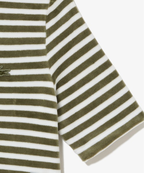 LACOSTE（ラコステ）の「ベロアボーダー半袖ポロシャツ（ポロシャツ・レディース・オリーブ/ネイビー・34/36/38/40）」の10枚目の写真