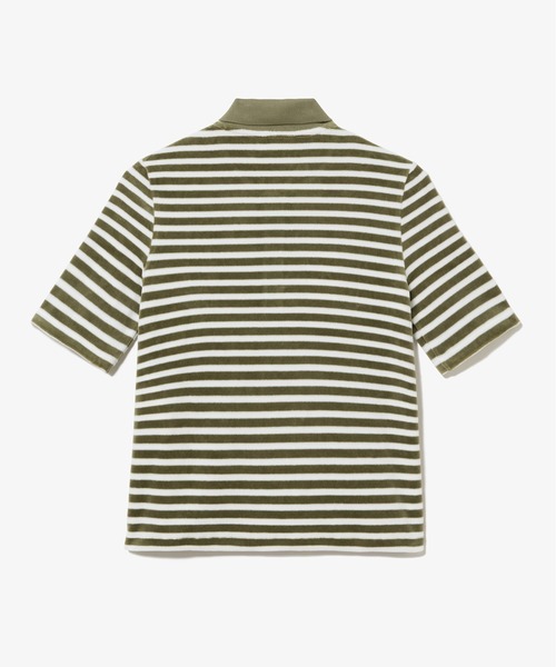LACOSTE（ラコステ）の「ベロアボーダー半袖ポロシャツ（ポロシャツ・レディース・オリーブ/ネイビー・34/36/38/40）」の8枚目の写真