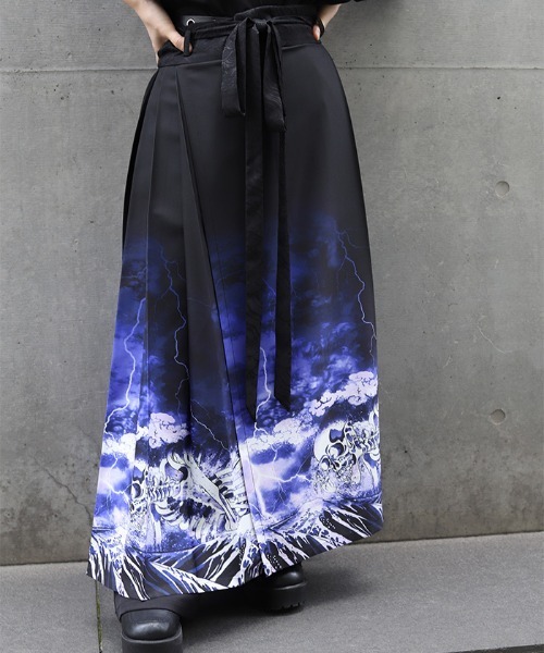 セール】ガシャドクロ柄巻きスカート（スカート）｜REZEN（リゼン）の