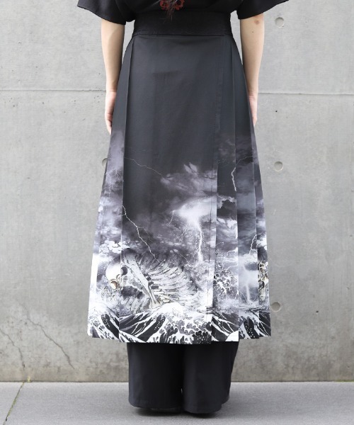 セール】ガシャドクロ柄巻きスカート（スカート）｜REZEN（リゼン）の