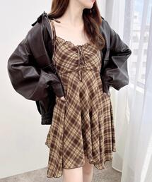 INGNI | シアーチェックイレヘムチュニックワンピース(ワンピース)