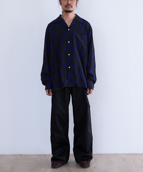 cotton pan（コットンパン）の「COTTON PAN Shawn STAR L/S レーヨンシャツ (Shawn STAR)（シャツ/ブラウス・メンズ・ブラック・2/1）」の6枚目の写真