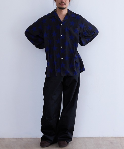 cotton pan（コットンパン）の「COTTON PAN Shawn STAR L/S レーヨンシャツ (Shawn STAR)（シャツ/ブラウス・メンズ・ブラック・2/1）」の9枚目の写真