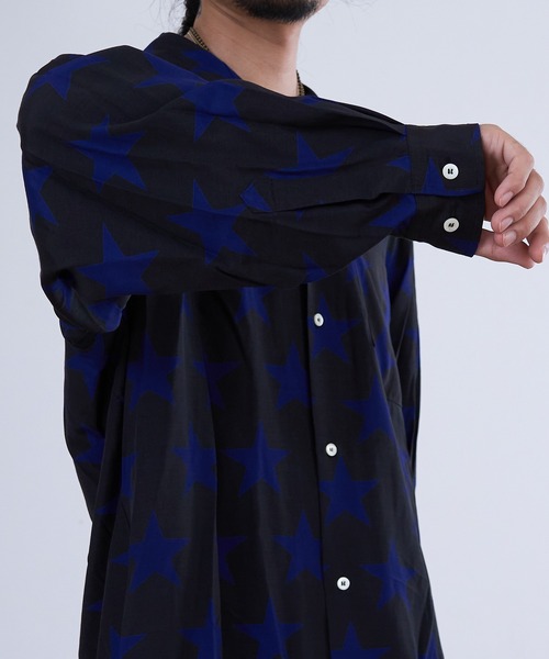 cotton pan（コットンパン）の「COTTON PAN Shawn STAR L/S レーヨンシャツ (Shawn STAR)（シャツ/ブラウス・メンズ・ブラック・2/1）」の10枚目の写真