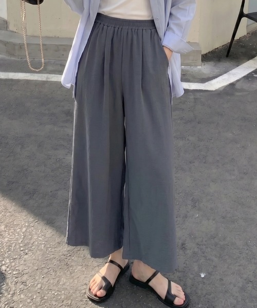 cammie(キャミー)の「スーパーワイドフレアパンツ(その他パンツ・レディース・ブラック/ホワイト/グレー・MEDIUM/LARGE)」の1枚目の写真