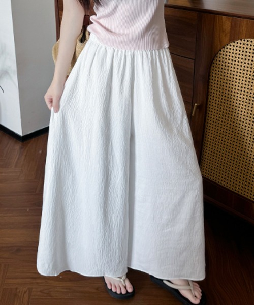 cammie(キャミー)の「スーパーワイドフレアパンツ(その他パンツ・レディース・ブラック/ホワイト/グレー・MEDIUM/LARGE)」の5枚目の写真
