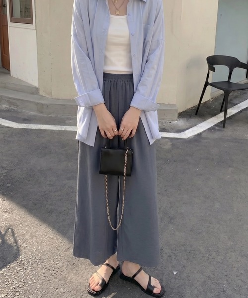 cammie(キャミー)の「スーパーワイドフレアパンツ(その他パンツ・レディース・ブラック/ホワイト/グレー・MEDIUM/LARGE)」の10枚目の写真