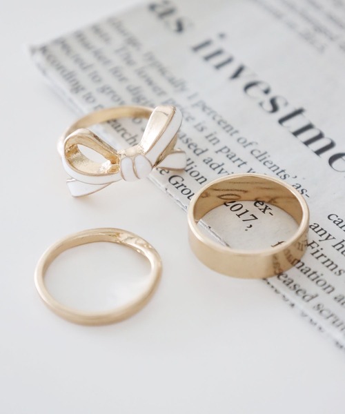 Tiny リボンリング　Faline セール】リボン3SETリング[tiny tiny(ティニーティニー)]（リング