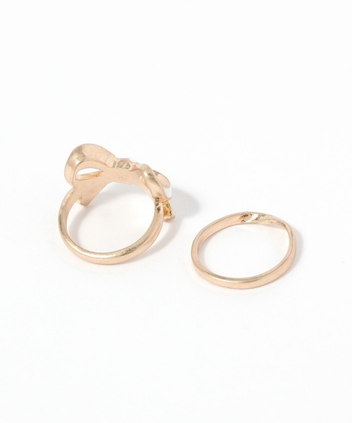 niko and...（ニコアンド）の「リボン3SETリング[tiny tiny(ティニーティニー)]（リング・レディース・グレー/イエロー・0）」の3枚目の写真