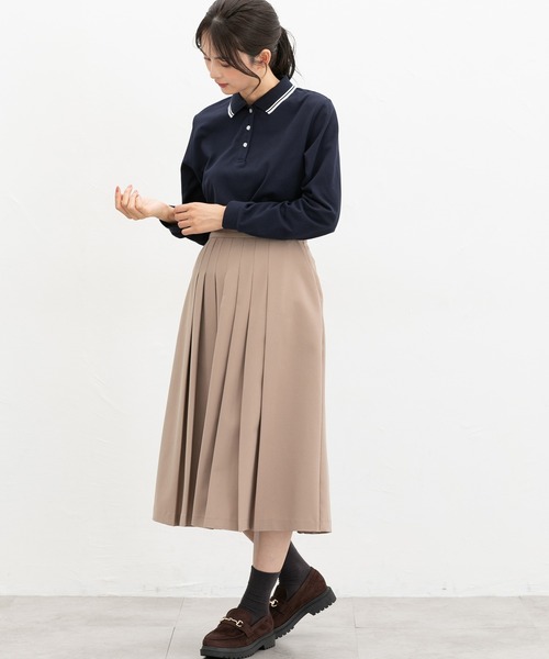 Honeys（ハニーズ）の「【吸水速乾・抗菌防臭・ＵＶカット】ポロシャツ（ポロシャツ・レディース・ピンク/ネイビー/オフホワイト/ブラック・S/M/LL/L）」の11枚目の写真