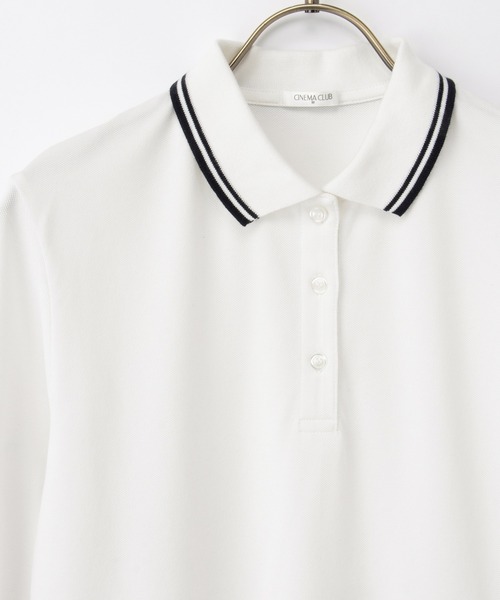 Honeys（ハニーズ）の「【吸水速乾・抗菌防臭・ＵＶカット】ポロシャツ（ポロシャツ・レディース・ピンク/ネイビー/オフホワイト/ブラック・S/M/LL/L）」の18枚目の写真