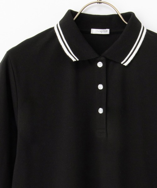 Honeys（ハニーズ）の「【吸水速乾・抗菌防臭・ＵＶカット】ポロシャツ（ポロシャツ・レディース・ピンク/ネイビー/オフホワイト/ブラック・S/M/LL/L）」の20枚目の写真