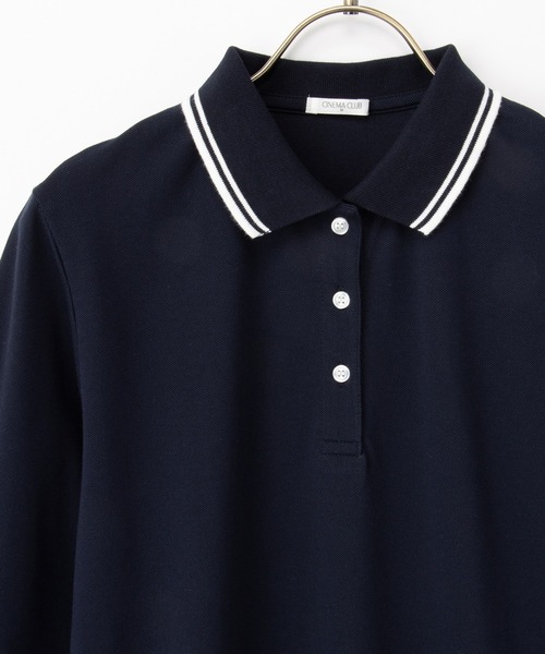 Honeys（ハニーズ）の「【吸水速乾・抗菌防臭・ＵＶカット】ポロシャツ（ポロシャツ・レディース・ピンク/ネイビー/オフホワイト/ブラック・S/M/LL/L）」の22枚目の写真