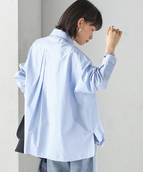 TICCA×FRAMeWORK別注カモフラージュ柄白シャツ TICCA（ティッカ） スクエア ビッグシャツ 日本製 / レディース