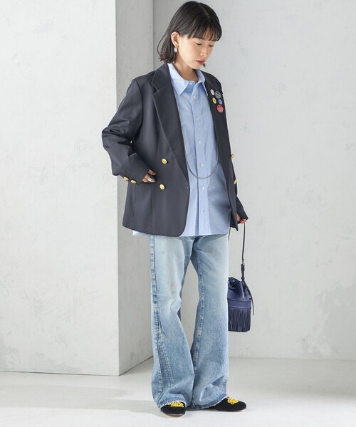 TICCA（ティッカ）の「【SHIPS別注】TICCA:オックスフォード シャツ（シャツ/ブラウス・レディース・ライトブルー/ホワイト・ONE SIZE）」の5枚目の写真