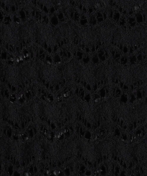 BACCA(バッカ)の「パイルレース ハーフスリーブプルオーバー(ニット/セーター・レディース・ホワイト/ブラック・S)」の5枚目の写真