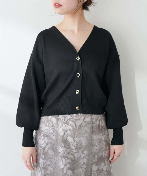 natural couture(ナチュラルクチュール)の「【WEB限定】プチプラハトメバー釦カーデ(カーディガン/ボレロ・レディース・ネイビー/チャコールグレー/ブラック/ライトグレー/アイボリー/グレイッシュベージュ/ピンク系その他/モカ・FREE)」の19枚目の写真