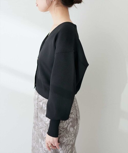 natural couture(ナチュラルクチュール)の「【WEB限定】プチプラハトメバー釦カーデ(カーディガン/ボレロ・レディース・ネイビー/チャコールグレー/ブラック/ライトグレー/アイボリー/グレイッシュベージュ/ピンク系その他/モカ・FREE)」の20枚目の写真