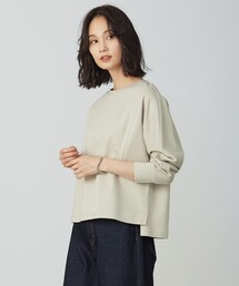 ポンチ ボートネック カットソー