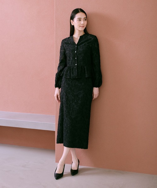 セール】ジャガードタイトスカート/セットアップ対応（スカート