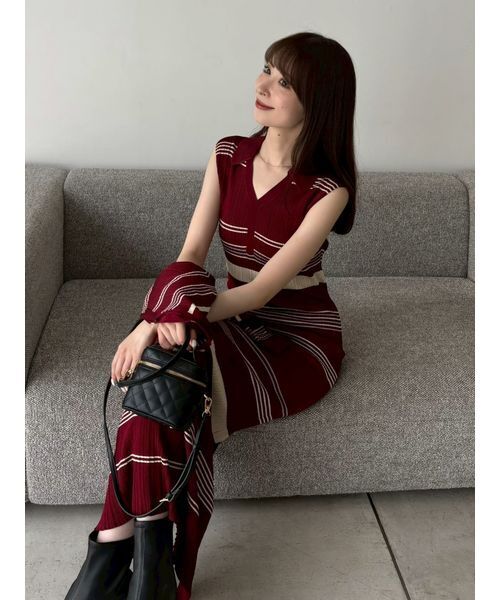 FRAY I.D（フレイ アイディー） バイカラースキッパーポロニット