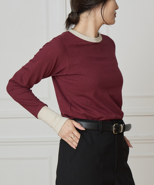 追加》【fifi original collection】trim ロングスリーブTシャツ（T