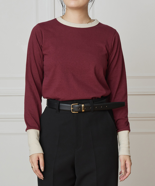 追加》【fifi original collection】trim ロングスリーブTシャツ（T