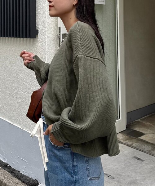 CIAOPANIC TYPY（チャオパニックティピー）の「【WEB限定】スポンディッシュダブルジップニットカーディガン（カーディガン/ボレロ・レディース・ピンク/カーキ/ブラック/グレー/オフホワイト・ONE SIZE）」の17枚目の写真