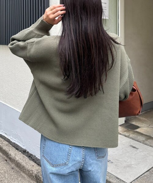 CIAOPANIC TYPY（チャオパニックティピー）の「【WEB限定】スポンディッシュダブルジップニットカーディガン（カーディガン/ボレロ・レディース・ピンク/カーキ/ブラック/グレー/オフホワイト・ONE SIZE）」の19枚目の写真