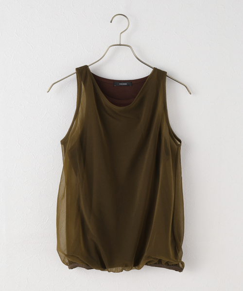 JOURNAL STANDARD(ジャーナルスタンダード)の「シアーレイヤーリブタンク(タンクトップ・レディース・ブラウン/ブルー・FREE)」の1枚目の写真