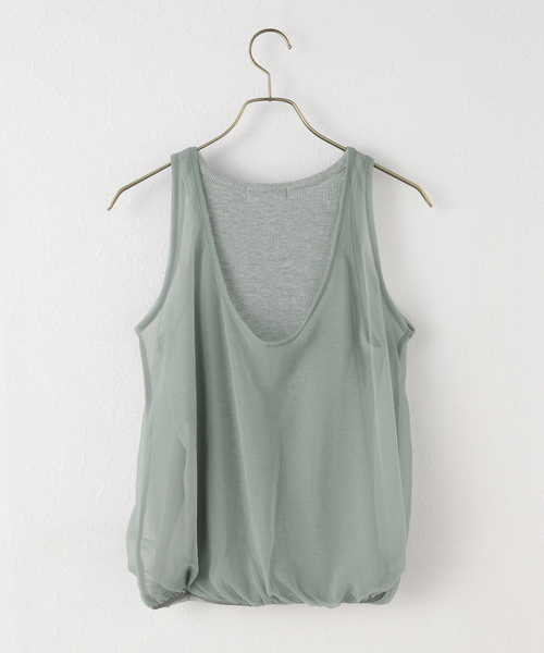 JOURNAL STANDARD(ジャーナルスタンダード)の「シアーレイヤーリブタンク(タンクトップ・レディース・ブラウン/ブルー・FREE)」の3枚目の写真