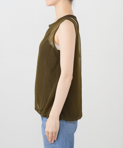 JOURNAL STANDARD(ジャーナルスタンダード)の「シアーレイヤーリブタンク(タンクトップ・レディース・ブラウン/ブルー・FREE)」の12枚目の写真