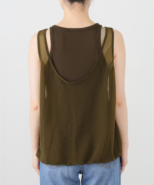 JOURNAL STANDARD(ジャーナルスタンダード)の「シアーレイヤーリブタンク(タンクトップ・レディース・ブラウン/ブルー・FREE)」の13枚目の写真