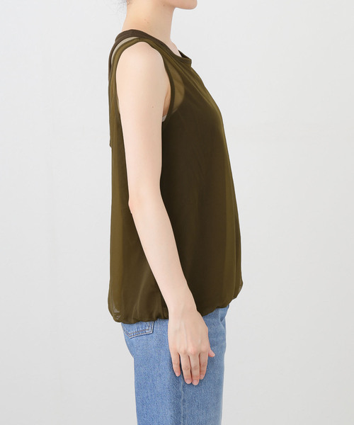 JOURNAL STANDARD(ジャーナルスタンダード)の「シアーレイヤーリブタンク(タンクトップ・レディース・ブラウン/ブルー・FREE)」の14枚目の写真