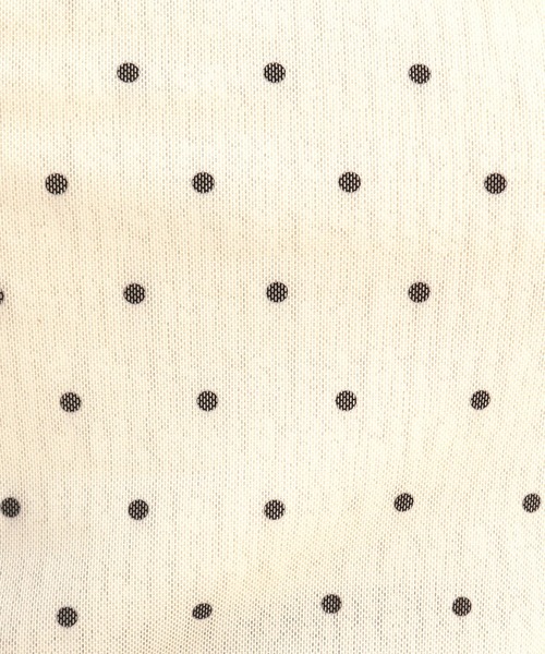 CECIL McBEE(セシルマクビー)の「ドット柄パワーネットトップス(Tシャツ/カットソー・レディース・ブラック/ベージュ/アイボリー・LARGE/MEDIUM)」の18枚目の写真
